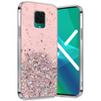 Etui do Xiaomi Redmi Note 9S / 9 Pro, Glittery, różowe