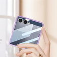 Etui ze szkłem do Samsung Galaxy Z Flip7 5G, PC Case, Fioletowe