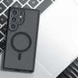 Zestaw Etui ERBORD do Samsung Galaxy S24 Ultra, Matte Case, do MagSafe, czarne + 2x Szkło