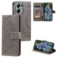 Etui z klapką do Xiaomi Redmi Note 13 Pro 4G / Redmi Note 14S / Poco M6 Pro 4G, Mandala Flower, szare