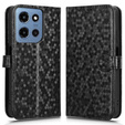 Etui z klapką do Motorola Moto G86 5G, Wallet Rhombus, czarne
