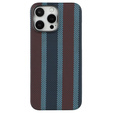 Etui do IPhone 16 Pro, Aramid Fiber Slim Case, do MagSafe, niebieskie / czerwone