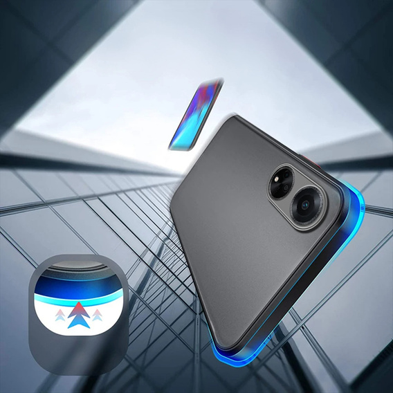 Etui do Oppo A18 4G / A38 4G, Fusion Hybrid, z ochroną aparatu, matowe / czarne