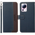 Etui z klapką do Xiaomi 13 Lite, KHAZNEH RFID, niebieskie / brązowe