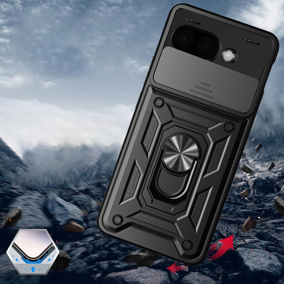 Etui pancerne do Google Pixel 9A, CamShield Slide, czarne