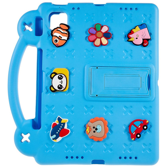 Etui do iPad Air 11" 2025/2024 (7/6 gen.), Cute Patterns, z podstawką, niebieskie