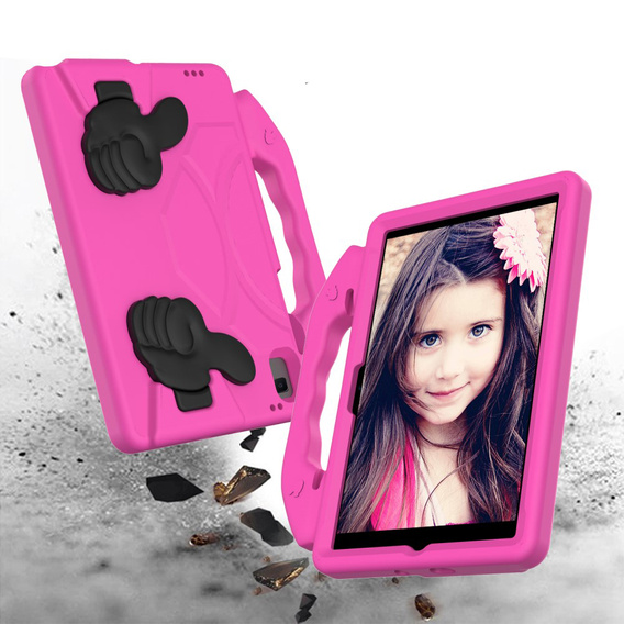 Etui dla dzieci do Samsung Galaxy tab A8 10.5 SM-X200 SM-X205, Pancerne Ochronne, Różowe
