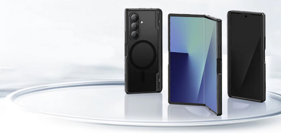 Etui do Samsung Galaxy Z Fold 7, Mobosi z ochroną zawiasów, czarne