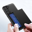 Etui do Samsung Galaxy S21 FE, Sliding Card Holder, czarne