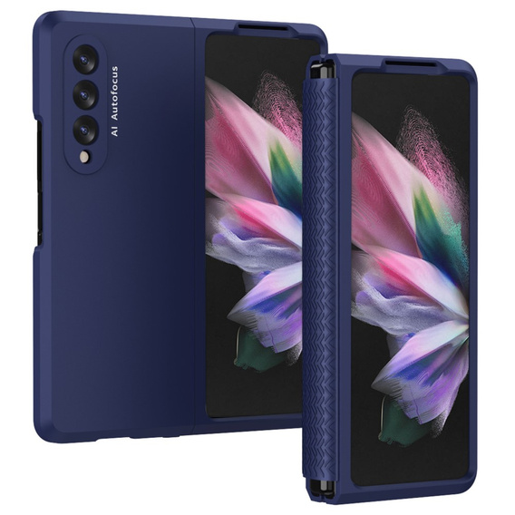 Etui Hinge Cover do Samsung do Galaxy Z Fold3 5G, ze szkłem, Blue