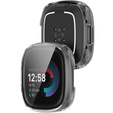 Etui + Szkło 2w1 do Fitbit Versa 4 / Sense 2, Przezroczyste