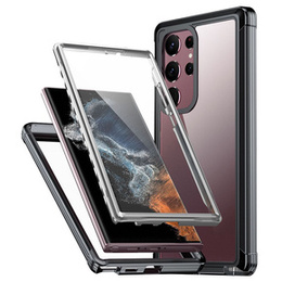 Etui do Samsung Galaxy S22 Ultra, Shockproof, z folią, czarne