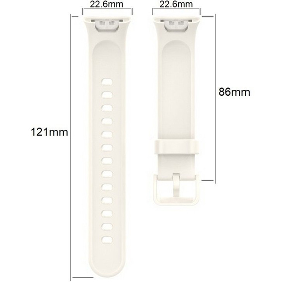 Pasek Silikonowy do Xiaomi Mi Band 7 Pro, White