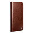 Etui z klapką do Samsung Galaxy S25 FE, QIALINO Leather Wallet, brązowe