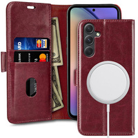 Etui z klapką do Samsung Galaxy A54 5G, Wallet, do MagSafe, czerwone