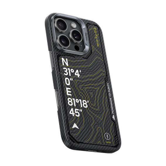 Etui BENKS Kevlar do iPhone 16 Pro, Magnetic Armor Air Kevlar 600D Summit Kangrinboque 0065, do MagSafe – czarne