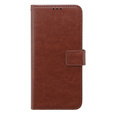 Etui z klapką do Oppo A58 4G, Crazy Horse Wallet, brązowe