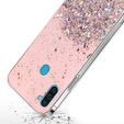 Etui do Samsung Galaxy A11 / M11, Glittery, różowe