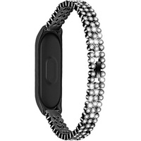 Bransoleta Rhinestone Decor do Xiaomi Mi Band 5 - Black