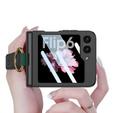 Etui GKK do Samsung Galaxy Z Flip7 FE / Z Flip6, Ring Holder, z paskiem, czarne