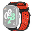 Pasek Silikonowy do Xiaomi Redmi Watch 4, Czarny/Czerwony