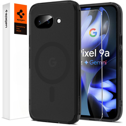 Etui z MagSafe Spigen do Google Pixel 9A, Ultra Hybrid, matowe / czarne + Szkło Hartowane 9H