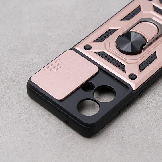 Etui pancerne do Motorola Edge 40 Neo, CamShield Slide, różowe rose gold