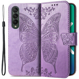 Etui z klapką do Samsung Galaxy Z Fold 4 5G, Butterfly, fioletowe