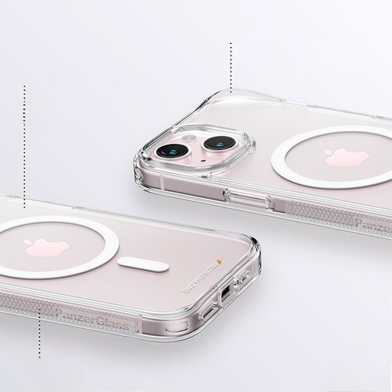 OUTLET Etui PanzerGlass do iPhone 15, HardCase MagSafe, przezroczyste
