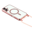 Etui do iPhone 17, Electro MagSafe, różowe + Smycz