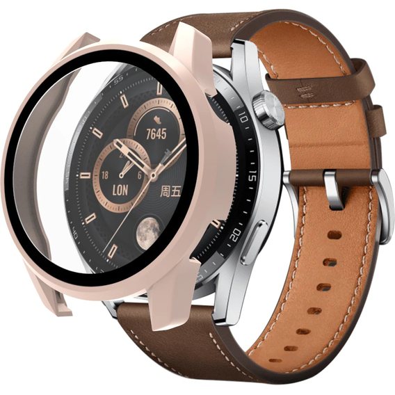 2w1 Etui + Szkło hartowane do Huawei Watch GT 3 42mm, Różowy