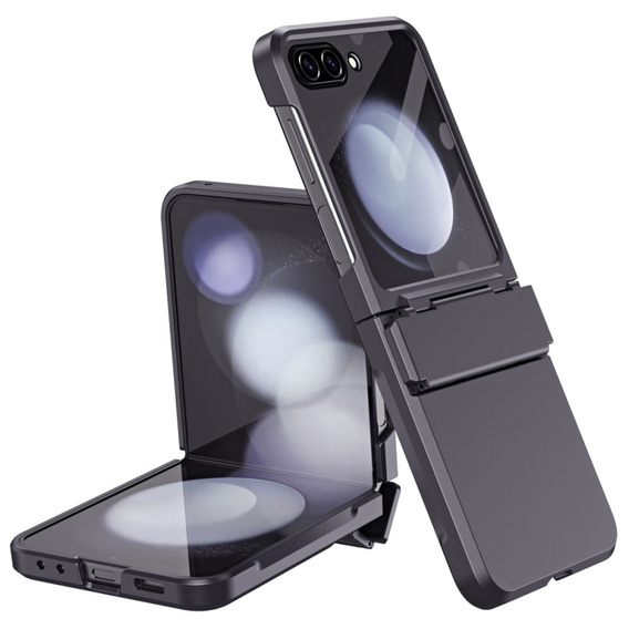 Etui do Samsung Galaxy Z Flip7 FE / Z Flip6, PC Case, ze szkłem, czarne