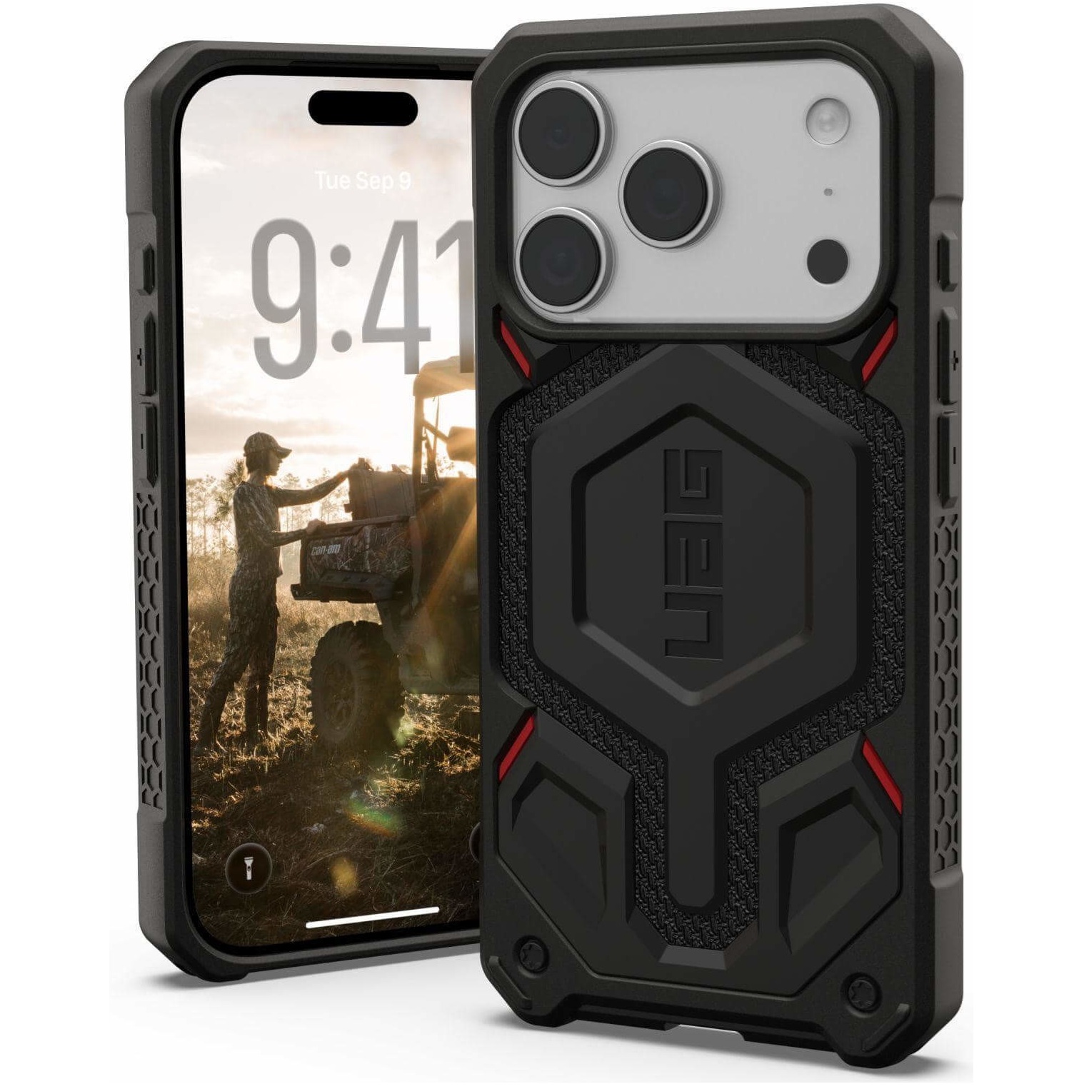 Urban Armor Gear (UAG) Monarch Pro Kevlar MagSafe do iPhone 17 Pro Max – Kevlar Black, pancerne etui z MagSafe
