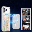 Etui do iPhone 17 Pro Max, Laser Flower, do MagSafe, Campanula