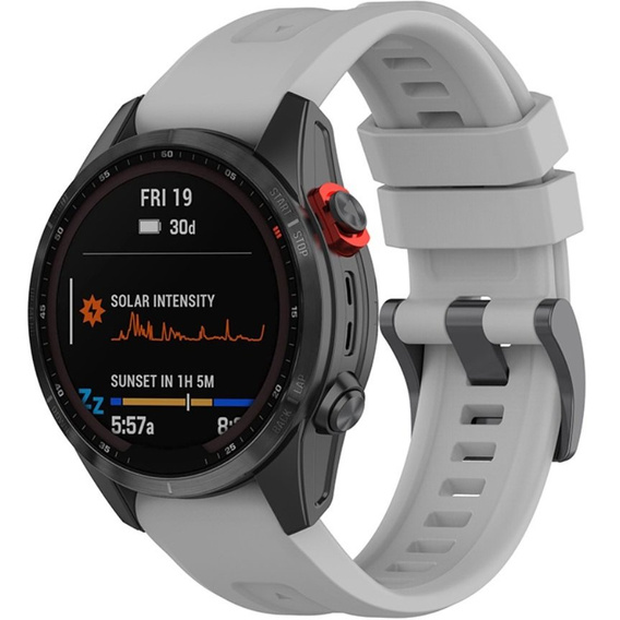 Pasek Silikonowy QuickFit 20mm do Garmin Fenix 5S/6S/7S/ 8 43mm, Szary