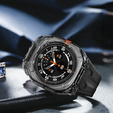 Pasek silikonowy z obudową ochronną do Samsung Galaxy Watch Ultra 47mm (2025 / 2024) – czarny, antywstrząsowy