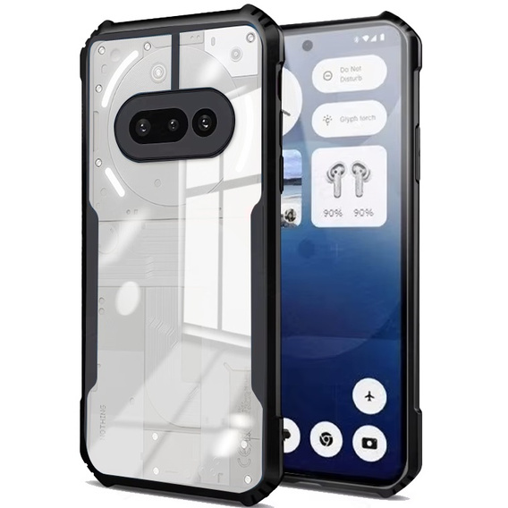 Etui do Nothing Phone 3A, AntiDrop Hybrid, czarne