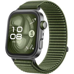 Pasek Nylonowy do Huawei Watch Fit 4 / 4 Pro / 3, Ciemny zielony