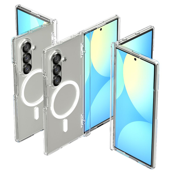 Etui Spigen do Samsung Galaxy Z Fold7, Ultra Hybrid Pro Mag MagSafe, Clear / White