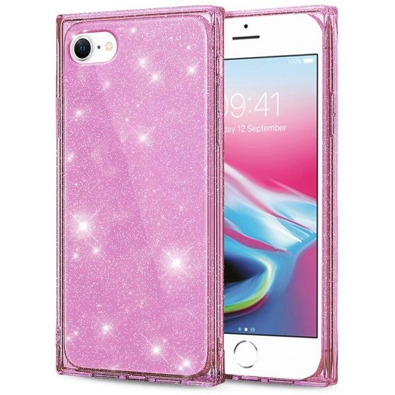 Etui Square Glitter do iPhone 7/8/SE 2020/SE 2022, Rose Gold