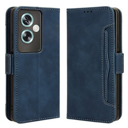 Etui z klapką do Oppo A79 5G, Card Slot, niebieskie