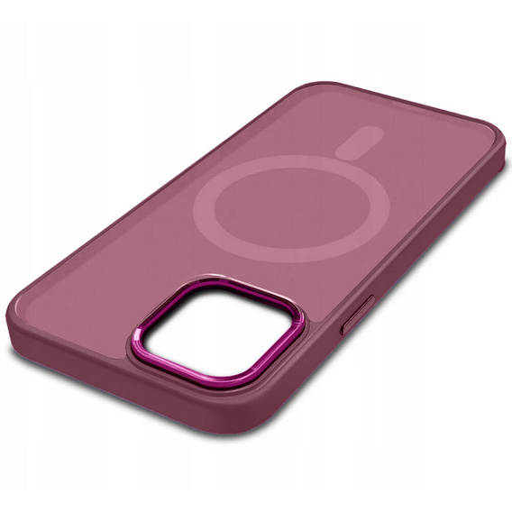 Etui do iPhone 15 Pro Max, MagColor do MagSafe, bordowe