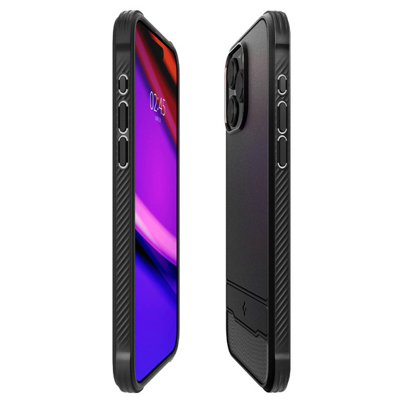 Etui Spigen do iPhone 15 Pro, Rugged Armor MagSafe, Czarne