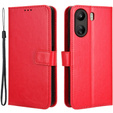 Etui z klapką do Xiaomi Redmi 13C / Poco C65, Crazy Horse Wallet, czerwone