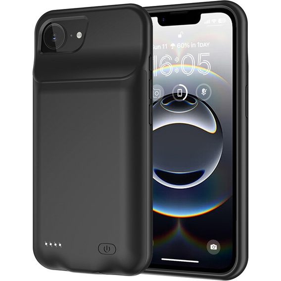 Etui z Baterią 10000mAh do iPhone 16e, czarne