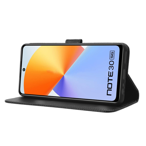 Etui z klapką do Infinix Note 30 5G, Wallet Smart Magnet, czarne