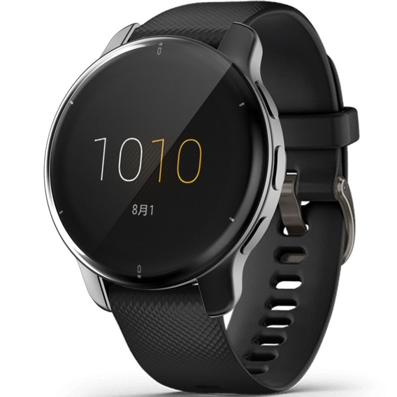 2w1 Etui z Osłoną Silikonową na ekran do Garmin Venu 2 Plus, Czarne