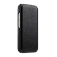 Etui MELKCO z klapką do iPhone 17 Pro, skórzane, flip, czarne