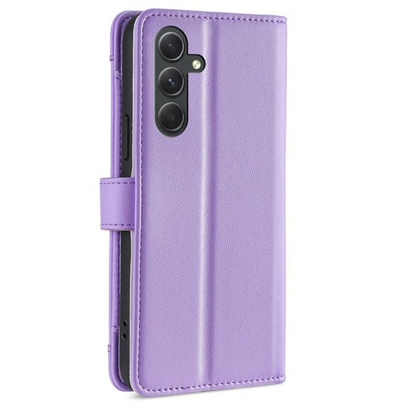 Etui z klapką do Samsung Galaxy A54 5G, Wallet Zipper Pocket, fioletowe