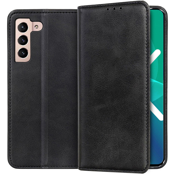 Etui Wallet do Samsung Galaxy S22 5G, Soft Leather, Black